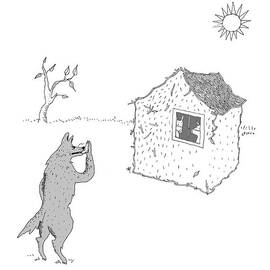 Wolf uses asthma inhaler by Liana Finck