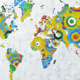 Abstract World Colorful Map by Stefano Senise