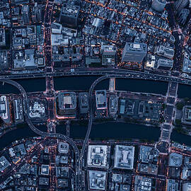 Aerial View Of Osaka, Japan by Michael H