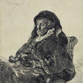 An Elderly Woman by Rembrandt Van Rijn