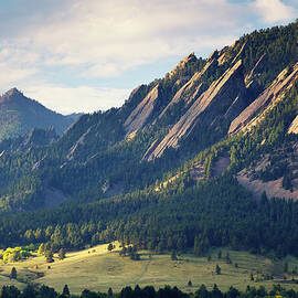 Boulder Colorado Flatirons In Fall by Beklaus
