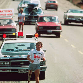 Cancer Victim Terry Fox Running by Bettmann