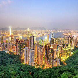 China, Hong Kong, Hong Kong Island, Victoria Harbor, View From Victoria Peak by Maurizio Rellini