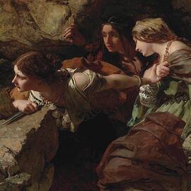 Courage, Anxiety And Despair; Watching The Battle by James Sant