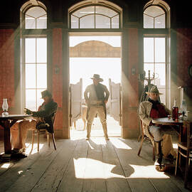 Cowboys At Saloon by Matthias Clamer