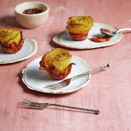 Crispy Potato Roses Wrapped In Bacon by Stockfood Studios /  Photisserie