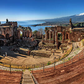 Greek Theatre, Ruins, Mount Etna by Antonino Bartuccio