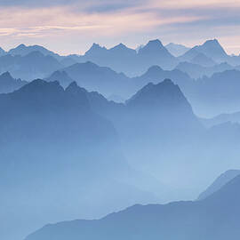Lechtal Panorama From Mt. Zugspitze - by Wingmar