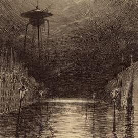 Martian Machine Over The Thames by Henrique Alvim Correa