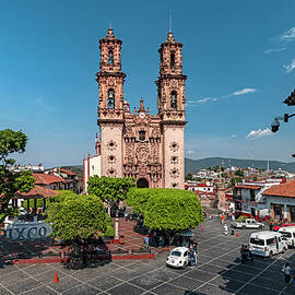 Mexico, Guerrero, Taxco Main Square Scene by Claudia Uripos
