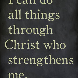 Philippians 4 13- Inspirational Quotes Wall Art Collection by Mark Lawrence