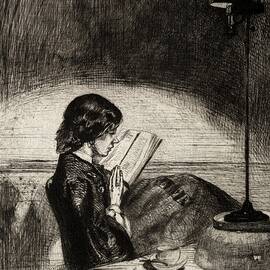 Reading By Lamplight by James Mcneill Whistler