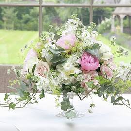 Romantic Bouquet On Wedding Table by Steven Morris
