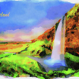 Seljalandsfoss Waterfall in Iceland at sunset by Miroslav Liska