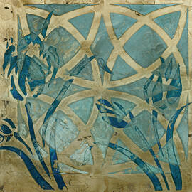 Stained Glass Indigo Iii by Megan Meagher