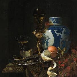 Still Life With A Chinese Porcelain Jar by Willem Kalf