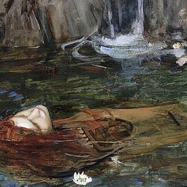 Study For Nymphs Finding The Head Of Orpheus by John William Waterhouse