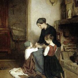 The Evening Prayer by Pierre Edouard Frere