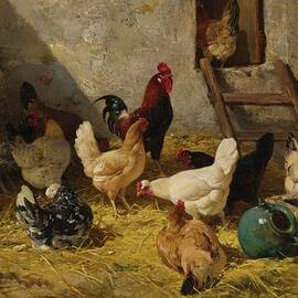 The Hen-roost by Charles Emile Jacque