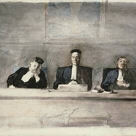 The Three Judges by Honore-victorin Daumier