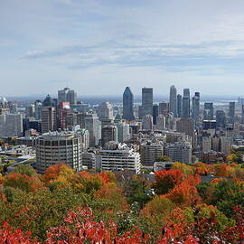 View Of Montreal From Mont Royal, Quebec, Canada by Günther Schwermer