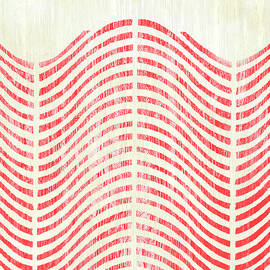 Weathered Patterns In Red X by June Erica Vess