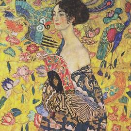 Woman With Fan by Gustav Klimt