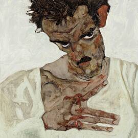 Self-portrait With Lowered Head by Egon Schiele