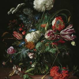 Vase Of Flowers Jigsaw Puzzle by Jan Davidsz De Heem - PX Puzzles