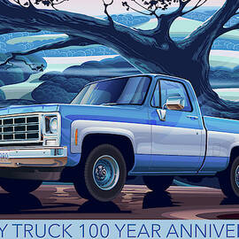 1980 CHEVY CUSTOM C10 SHORT BED Poster Art by Garth Glazier