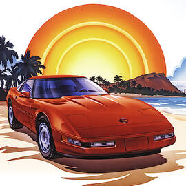 1989 Corvette Sunset by Garth Glazier