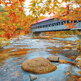 Covered Bridge, Fall, New Hampshire by Heeb Photos