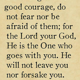 Deuteronomy 31 6. Inspirational Quotes Wall Art Collection by Mark Lawrence