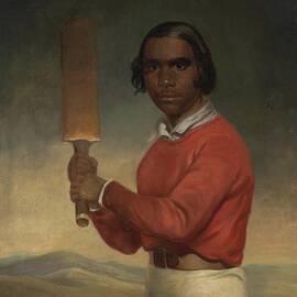 Portrait Of Nannultera, A Young Poonindie Cricketer by John Michael Crossland