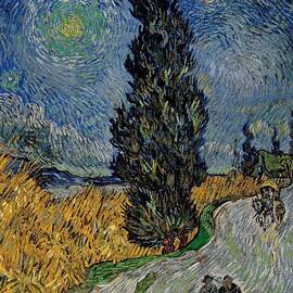 Road With Cypresses by Vincent Van Gogh