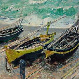 Three Fishing Boats by Claude Monet