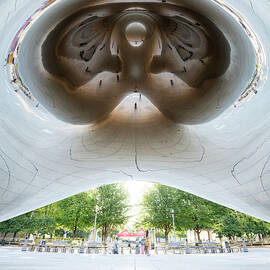 Usa, Illinois, Chicago, Michigan Avenue, Cloud Gate Sculpture (popularly Knows As The Bean) By Anish Kapoor At Millennium Park by Giovanni Simeone