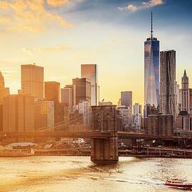 Brooklyn Bridge & Nyc Skyline by Antonino Bartuccio