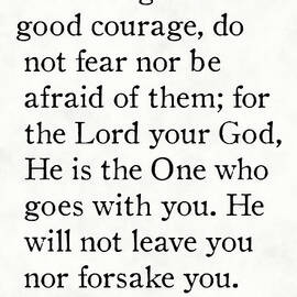 Deuteronomy 31 6. Inspirational Quotes Wall Art Collection by Mark Lawrence