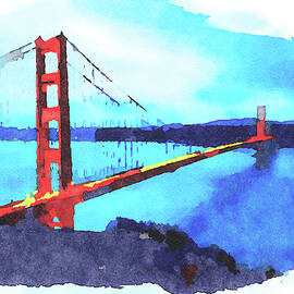 Golden Gate Bridge at night by Miroslav Liska