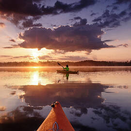 Kayaking, Birch Lake, Minnesota by Heeb Photos