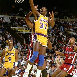 Magic Johnson Action Portrait by Andrew D. Bernstein