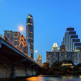 Skyline & Bridge, Austin, Texas by Milton Photography