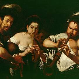 Street Musicians by Bernardo Strozzi