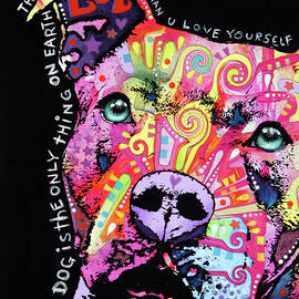 Thoughtful Pit Bull by Dean Russo