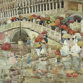 Umbrellas In The Rain by Maurice Prendergast