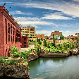 Washington Water Power building and the Monroe Street Bridge in Spokane by Miroslav Liska