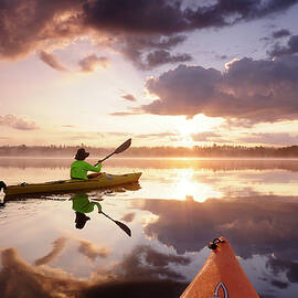 Kayaking, Birch Lake, Minnesota by Heeb Photos