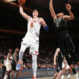 Milwaukee Bucks V New York Knicks by Ned Dishman