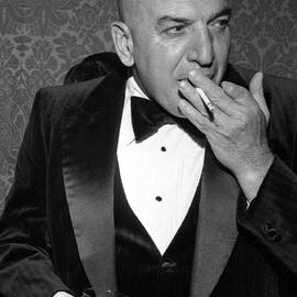 coffee black cigarette telly savalas on the Set of TV Show Kojak News Photo Telly Savalas With Racehorse Tellys